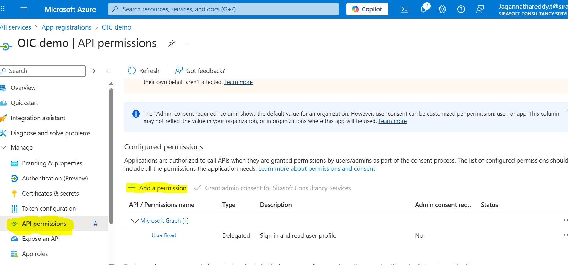Add an API permission