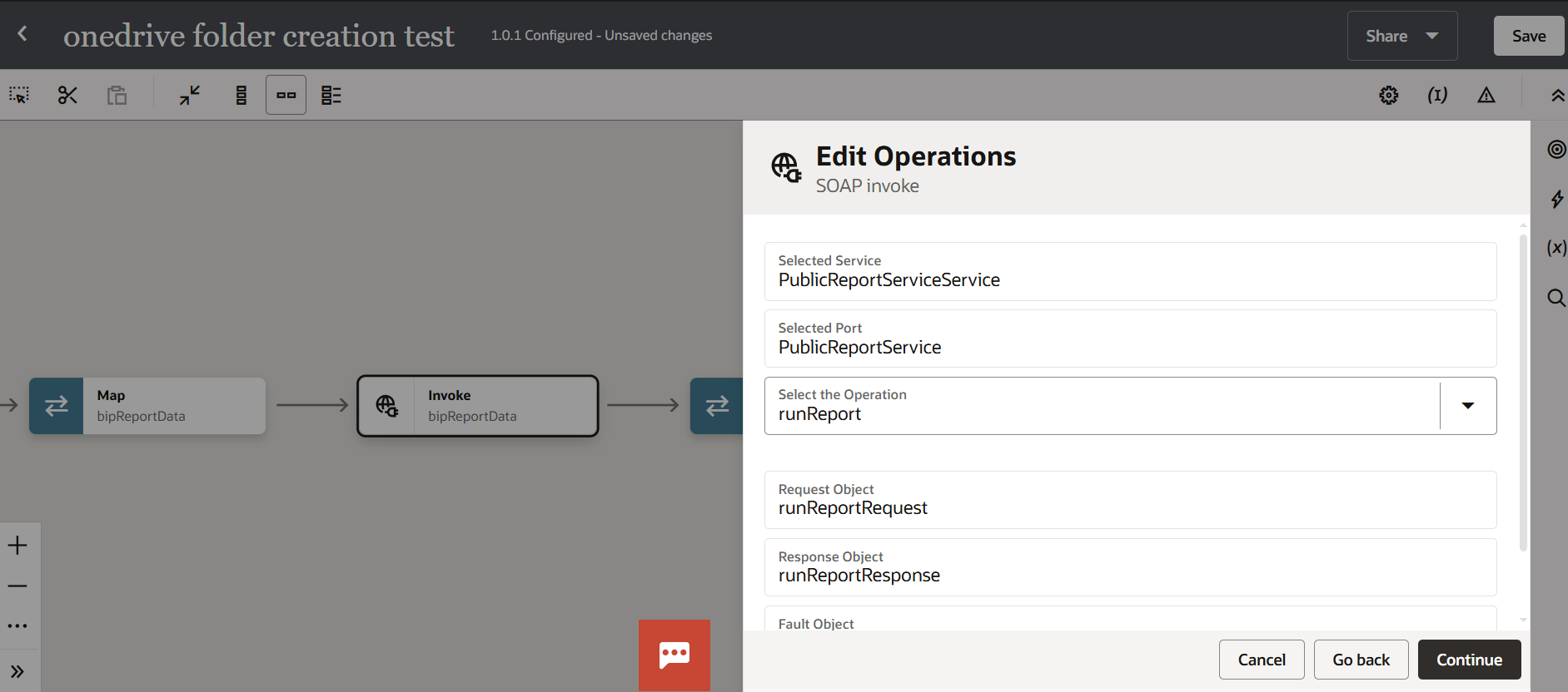 Invoke SOAP runReport operation