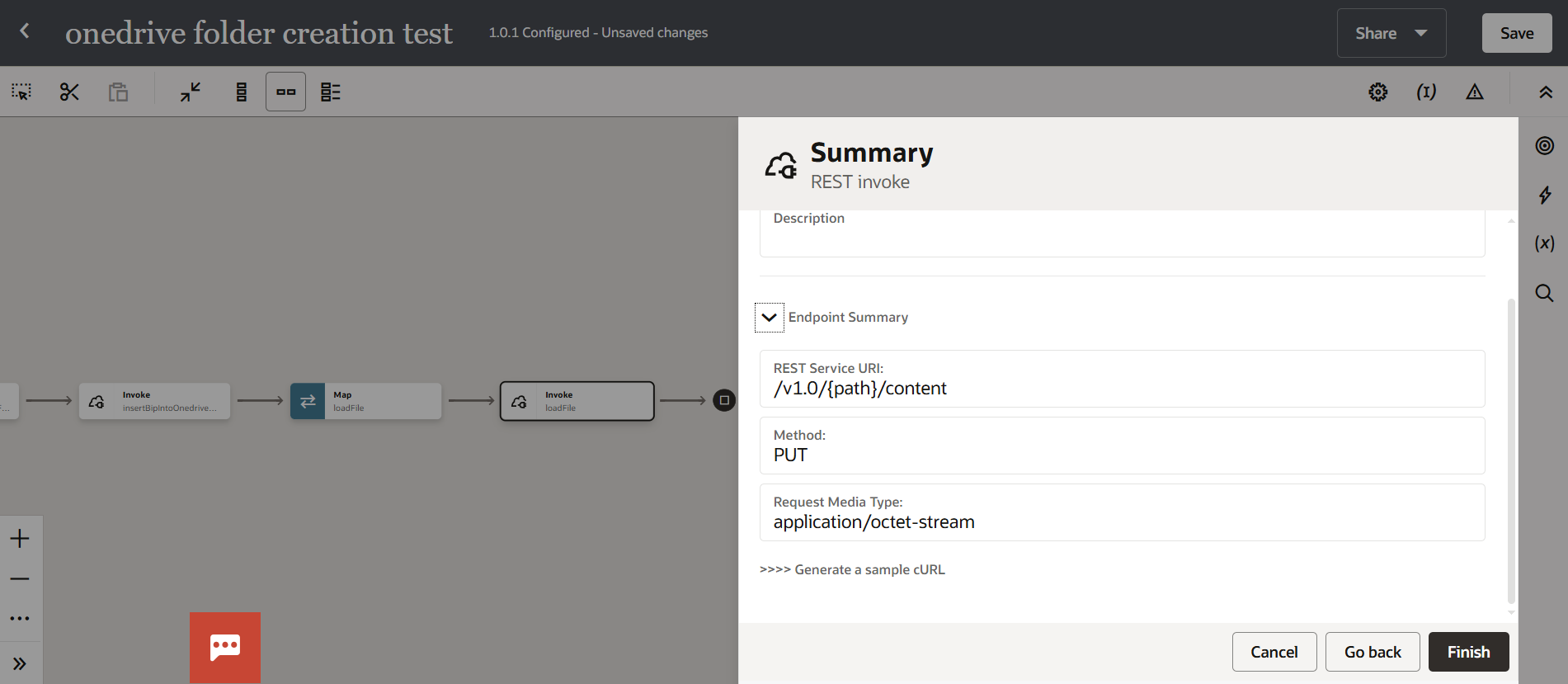 Invoke REST PUT to upload data