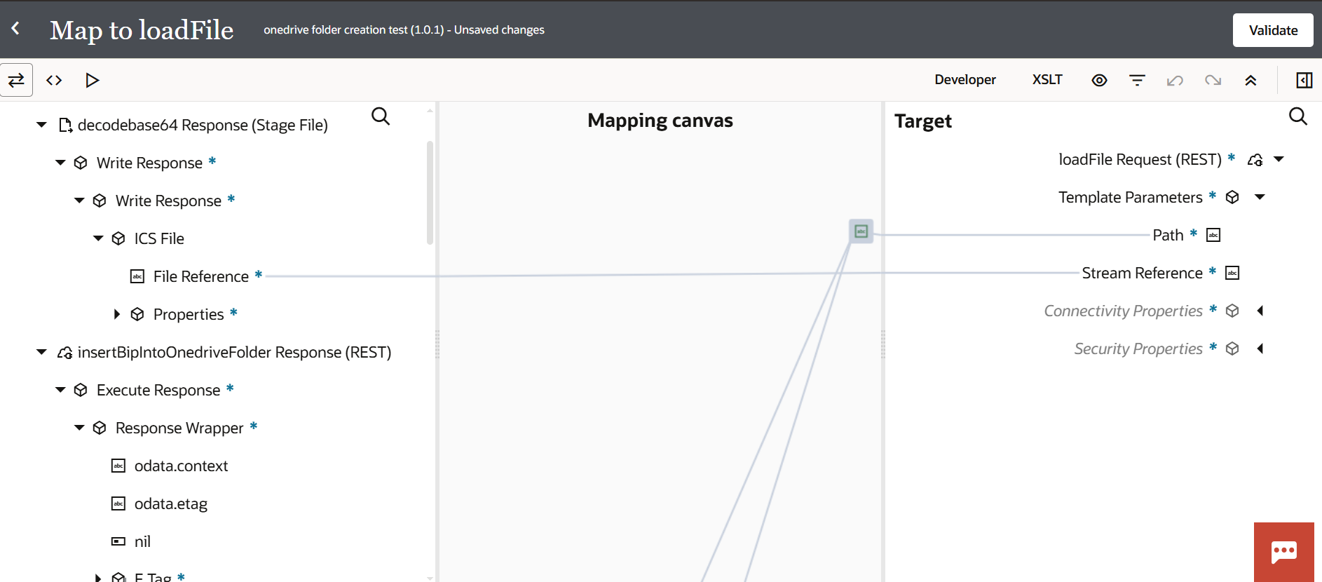 Map file reference to stream reference